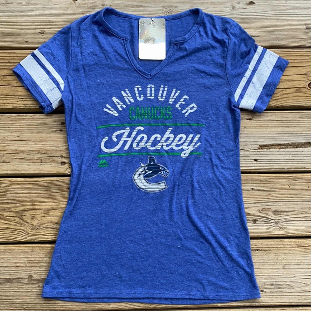 Vancouver Canucks Women's NHL V Neck T Shirt